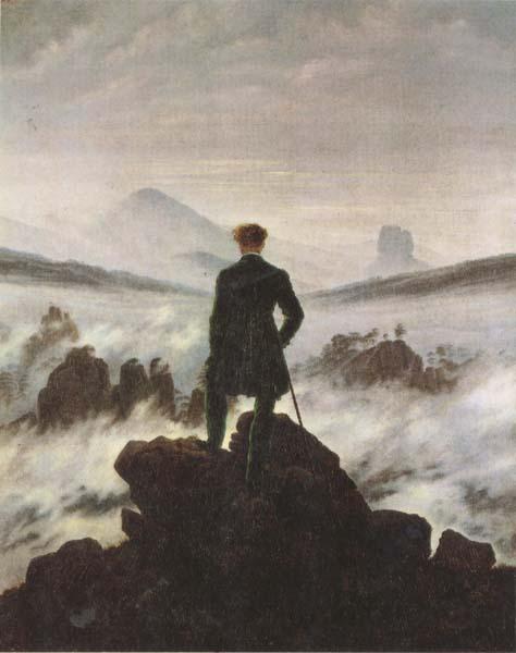 Caspar David Friedrich Wanderer Watching a Sea of Fog (mk45) Sweden oil painting art